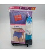 Women&#39;s Hanes Tagless Briefs Ultra Soft Panties Size 6 Cotton 6 Pair No ... - £11.36 GBP