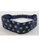 M) Elastic Blue Denim Star Girl Headband Patriotic - £7.90 GBP