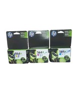 HP 564XL High-Yield Ink Cartridges Yellow Cyan Magenta (Lot of 3)  2016 ... - $447.65 MXN