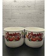 Vtg Set of 2 Campbell&#39;s Soup Mugs Gibson 1997 Bowl Vegetable Checkerboar... - $214.61 MXN