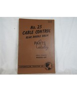 Cat Parts Catalog  Caterpillar No. 25 Cable Control Rear Double Drum 9D5... - $14.60