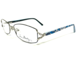 Vera Bradley Eyeglasses Frames Nancy Blue Lagoon BLG Silver Floral 54-17... - $65.29