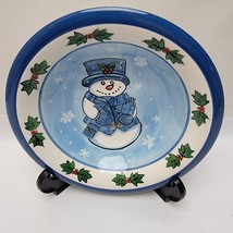 Libbey Winter Holiday Snowman Bowls 8 3/8” Set Of 4 NWT Xmas Salad Snowf... - $26.55
