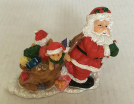 K collection santa with sack of toys figurine Christmas holiday decoration - $19.75