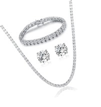 18K White Gold Plated Tennis Sets Pack of 3 - $179.38