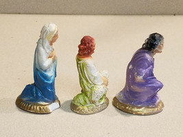 Vintage Set of 3 Chalk Joseph Mary Blessed Mother Nativity Figurines Christmas - £10.08 GBP