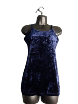 Chris &amp; Carol Velvet Cami Tank Top Womens Size Small Navy - £13.78 GBP