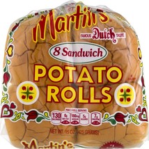 Martin's Potato Sandwich Rolls- 8pk 15 oz. Bag (4 Bags) - £26.42 GBP