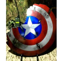 Captain America’S Roto Escudo Famosos Película Utilería Réplica Metal Armor - £73.43 GBP