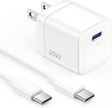 USB C Charger 30W Fast Wall Charger Mini USB-C Power Adapter PD 3.0 Charger - £14.65 GBP