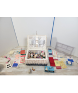 Vintage Sewing Box Made in Japan Filled Needles Thread Buttons Hem Lace ... - $101.86 CAD
