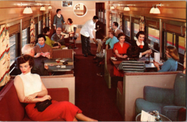 Vtg Postcard Union Pacific Railroad, &quot;The Challenger Domeliner  Club Lounge Car - £5.05 GBP