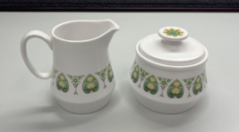 Noritake 9020 Progression China Creamer and Covered Sugar Dish - Palos Verde - $17.22