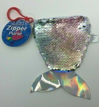 Royal Deluxe Accessories Mermaid Sequin Zipper Silver Purse/Bag, Free Sh... - $8.02