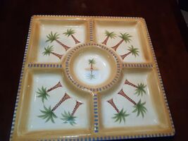 CLAY ART Stone Lite MIRAGE PALM Large Serving Platter Party Tray 19.5” b... - €24,83 EUR