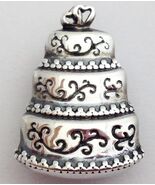 Lori Bonn Bons &quot;Let Them Eat Cake&quot; Slide Charm 212173 Sterling Silver, New - €32,62 EUR