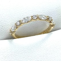 0.70 Ct Round and Marquise Alternating Lab Grown Diamond Wedding Ring Ba... - $18,428.54 MXN+