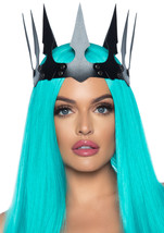Faux leather spiked crown. - £18.04 GBP