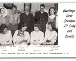 RPPC Hi Family Reunion Greetings 1944 Winston-Salem NC Postcard Named I19 - $7.97