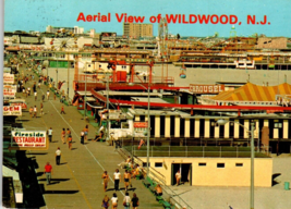 Wildwood New Jersey Postcard Boardwalk Rides Carousel Sign Beach Skyride Piers - £15.81 GBP