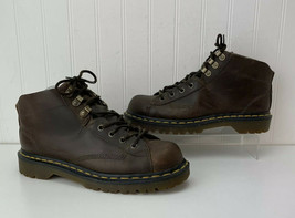 DR MARTEN’S Men’s Tag Size US 6 (10” Insole) Lace-up Brown Leather Boots *READ* - £55.94 GBP