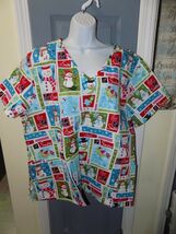 Simply Basic Let it Snow Scrub Top Size 3XL Women's NEW - $22.50
