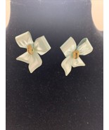 Vintage Unbranded Enamel Big Bow Earrings Fashion Jewelry Accessory KG 8... - £19.44 GBP