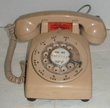 Vintage Pinkish Beige Stromberg-Carlson Rotary Dial Desk Phone Prop Display - £22.82 GBP