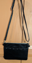 Daniel Hechter Black Shoulder Bag Cross Body Clutch Lightweight Decorati... - $17.41