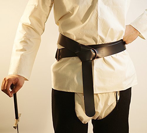 Medieval-LARP-Reenactment-Viking-Battle Ready BLACK LEATHER WRAP AROUND KNIGHTS
