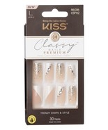 KISS Classy Premium Fake Nails, Gorgeous, 30 Count - £10.19 GBP