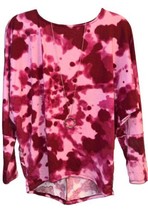 NWT Lularoe Small Pink &amp; Fuchsia Cranberry Tie Dye Linda Batwing Dolman ... - £30.58 GBP