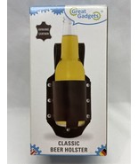 New Beer Bottle Holster Great Gadgets Leather, Espresso Brown Belt - $8.95 CAD