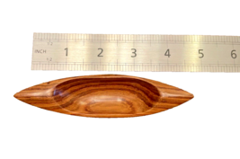 Canoe Miniature Wood Belize 4.5 Inches Long by 1 Inch Wide Carved Dollhouse - £18.36 GBP