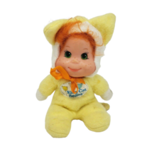 7&quot; VINTAGE 1983 MATTEL PET BEANS KITTY CAT BABY DOLL YELLOW OUTFIT ITSY ... - £36.61 GBP