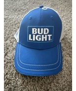 BUD LIGHT BEER PATCH LOGO MESH TRUCKER SNAPBACK HAT CAP ADJUSTABLE CURVE... - $14.01