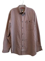 The North Face Men’s Large Long Sleeve Button Shirt Red Plaid Hiking Out... - £14.82 GBP