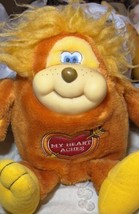 Vintage 1985 Animal Toy Imports Orange Rubber Face Plush Stuffed Animal Rare - £31.85 GBP