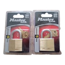 Master Lock 140D Brass Padlock Lot of 2 each keyed differently NEW - £15.73 GBP