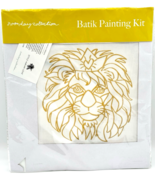 Noonday Collection Batik Painting Kit Lion Head 8x8&quot; Box Art Project Cra... - €14,04 EUR