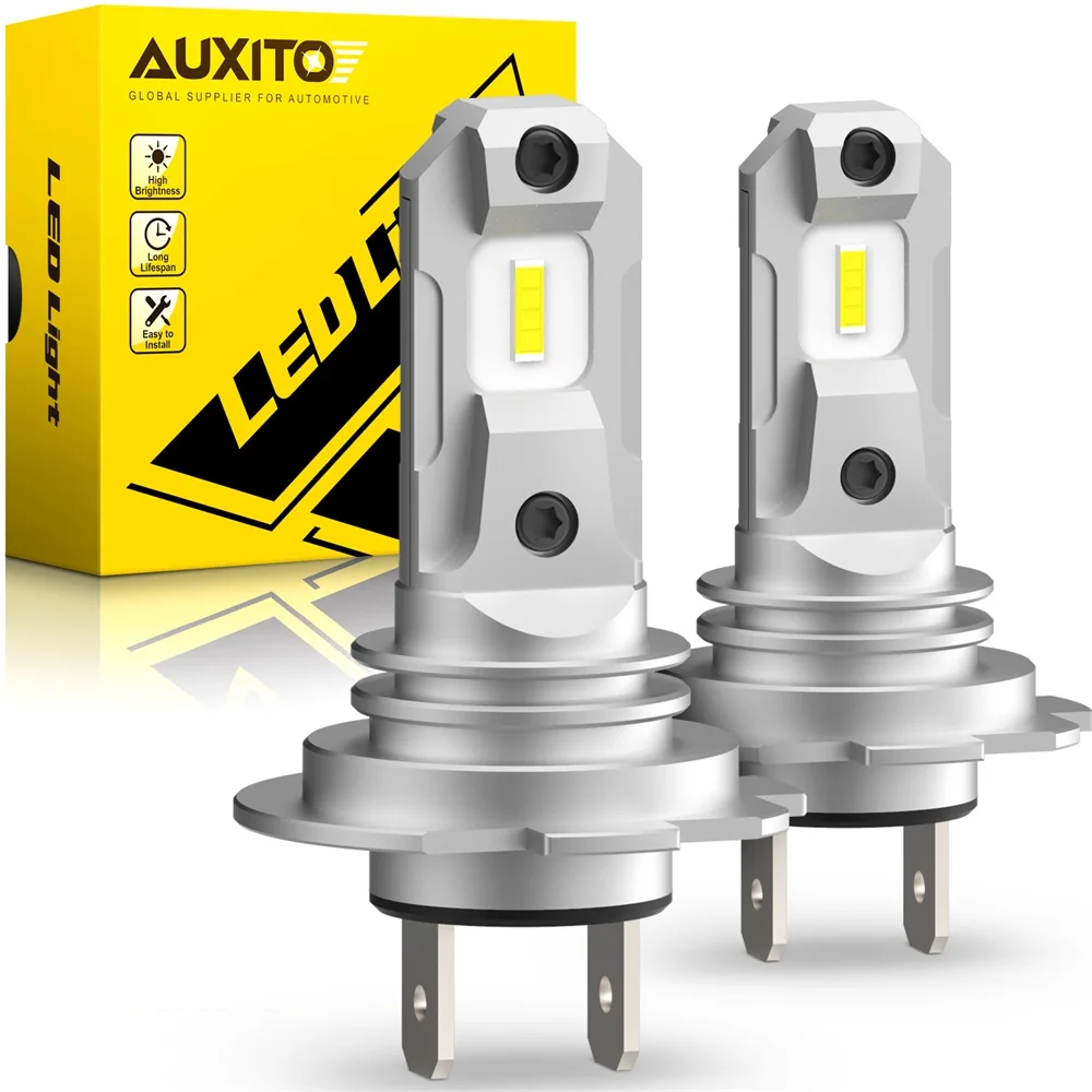 Auxito 2pcs h7 led car headlight bulb fanless 6500k white for vw golf 7 mk6 jetta thumb200