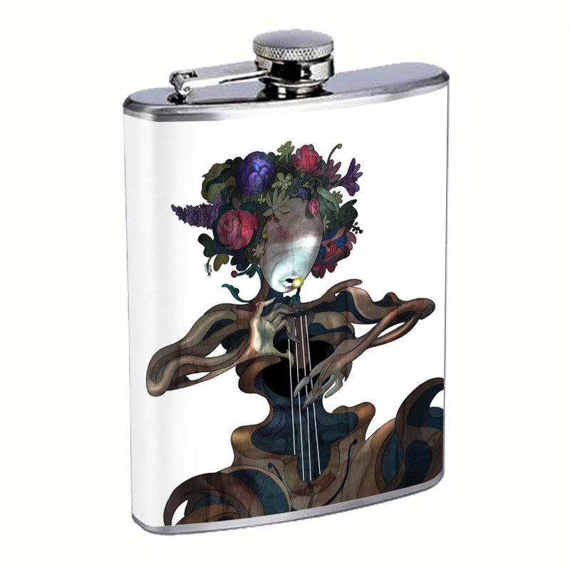 Primary image for Mother Nature Tree Music Life Em1 Flask 8oz Stainless Steel Hip Drinking Whiskey