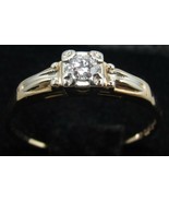 Loveright 14K Yellow Gold European Diamond Engagement Ring Sz 6.5 Antiqu... - $249.99