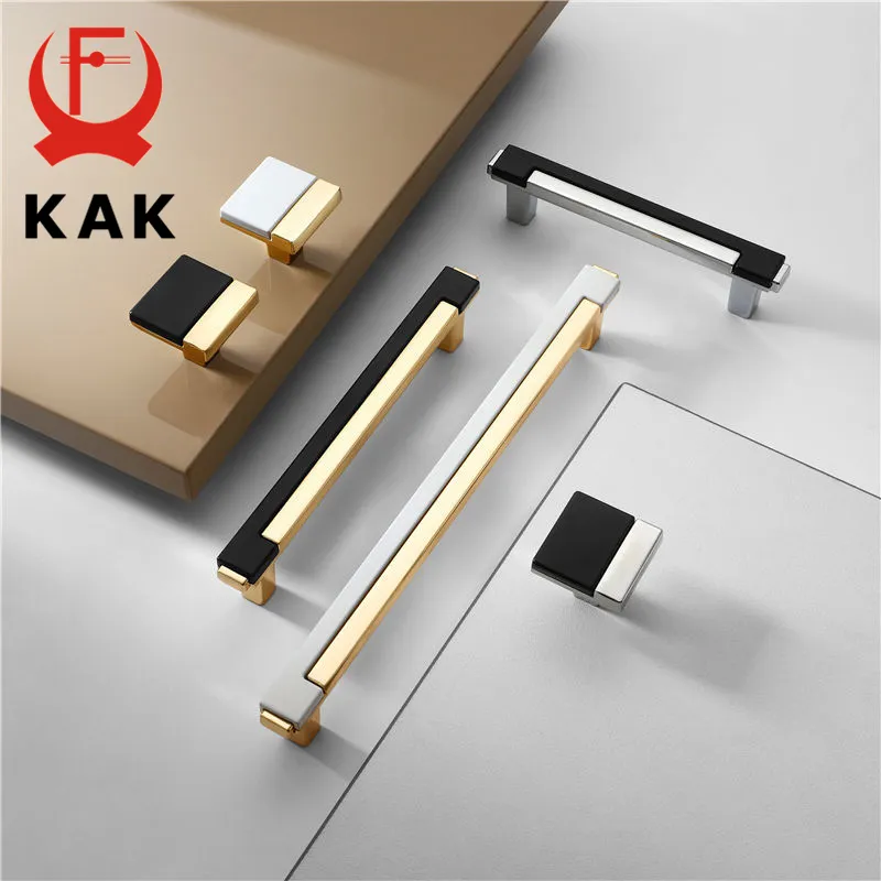 KAK Modern Gold Chrome Kitchen Handle Cabinet Knobs and Handles Fashion Draw - £7.29 GBP+