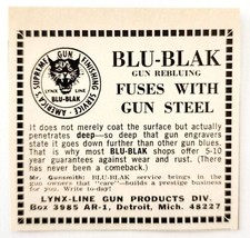 1968 Lynx Line Gun Products Blu Blak Gun Rebluing Advertisement Hunting ... - £15.46 GBP