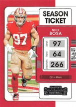 2021 Panini Contenders Nick Bosa Season Ticket #90 San Francisco 49ers A175 - £0.76 GBP