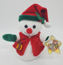 Vintage Commonwealth Snowman Christmas Stuffed Plush Holiday Toy B300 - £11.76 GBP
