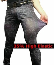 Herren Milk Silk Hose Slim Fit Stretch Skinny Lang Pants Trousers Clubwear S-3XL - £28.36 GBP+