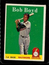 Vintage Baseball Trading Card Topps 1958 #279 Bob Boyd Baltimore Orioles 1B - £9.82 GBP