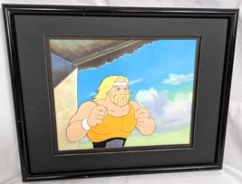 ORIGINAL 1985 ANIMATION PRODUCTION CEL Cell Hulk Hogans ROCK N WRESTLING TV Show - £2,293.57 GBP